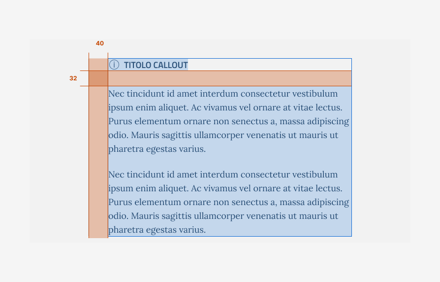 Specifiche di design del callout highlight